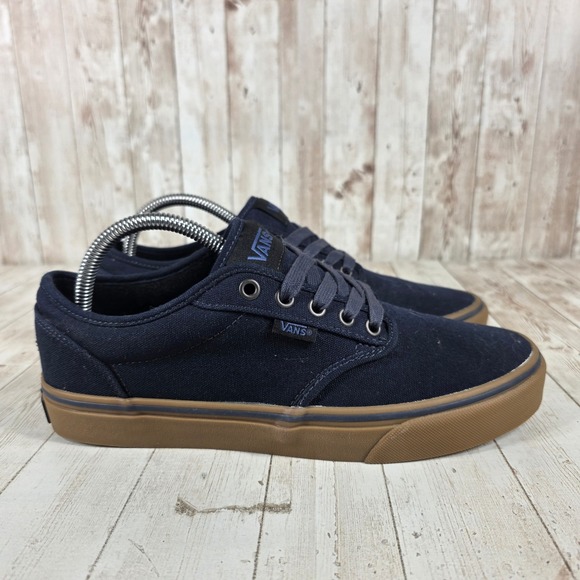 Vans Atwood Canvas Navy Gum Sole Skate Shoes Men\'s Size 8.5